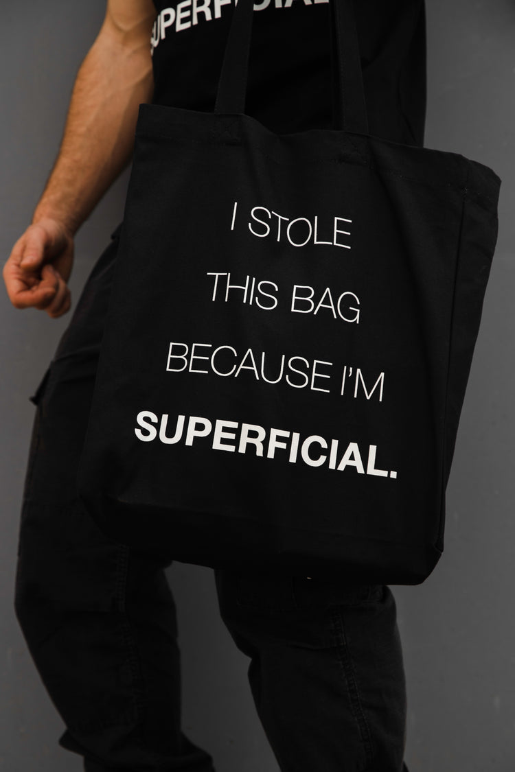 I STOLE TOTE BAG BLACK