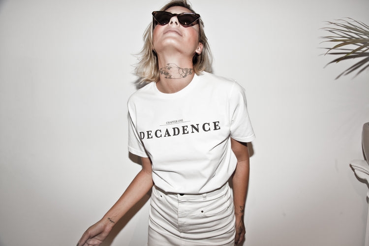 WHITE DECADENCE T-SHIRT ORGANIC COTTON