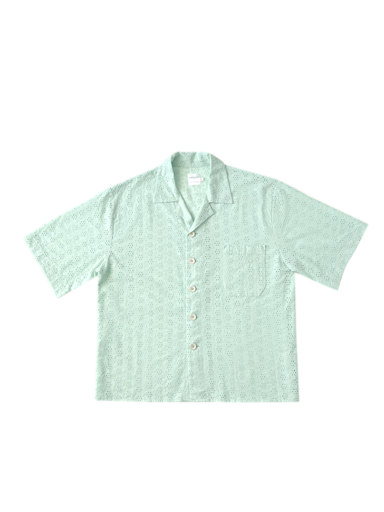 SHIRT MULTIFLOWER EMBROIDERY - GREEN
