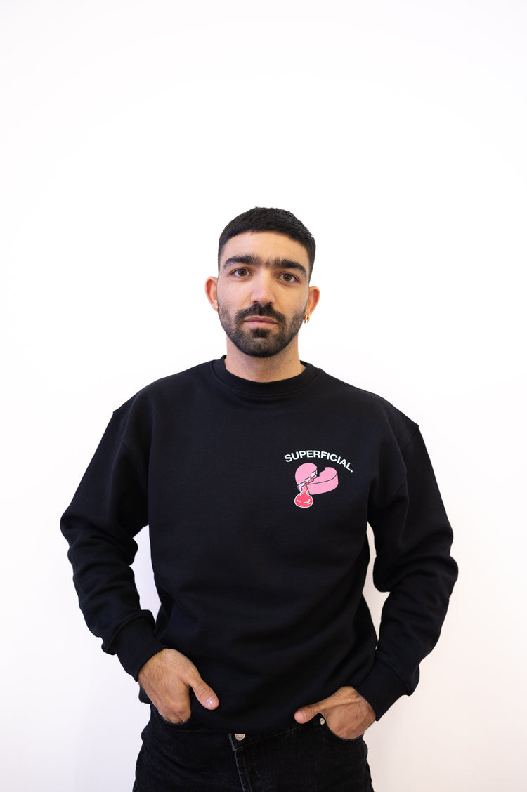 BUBBLEGUM HEART SWEAT