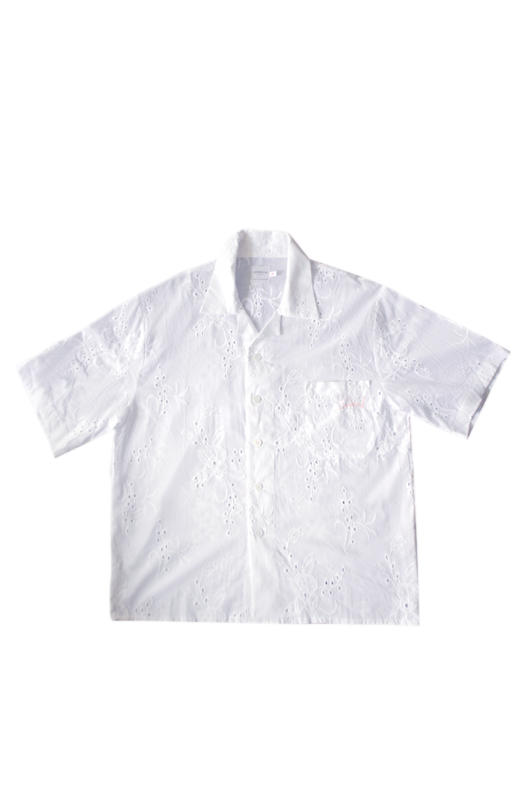SHIRT FLOWER EMBROIDERY - WHITE