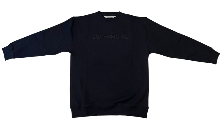 SUPERFICIAL EMBROIDERY SWEAT BLACK